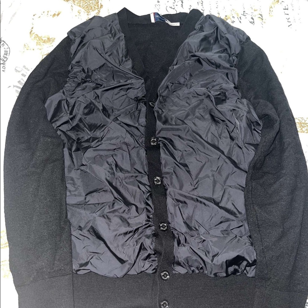 Mens black moncler cardigan